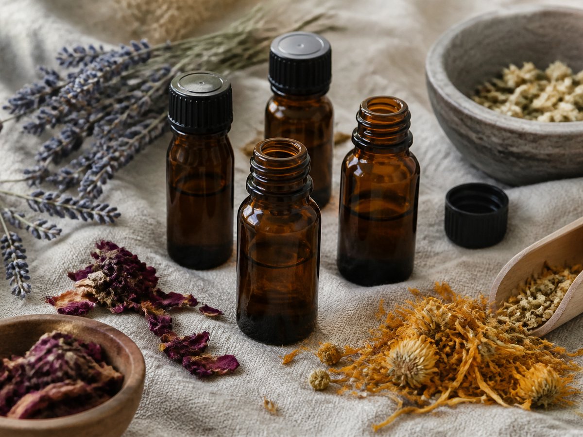 Essential oils and botanicals for scent